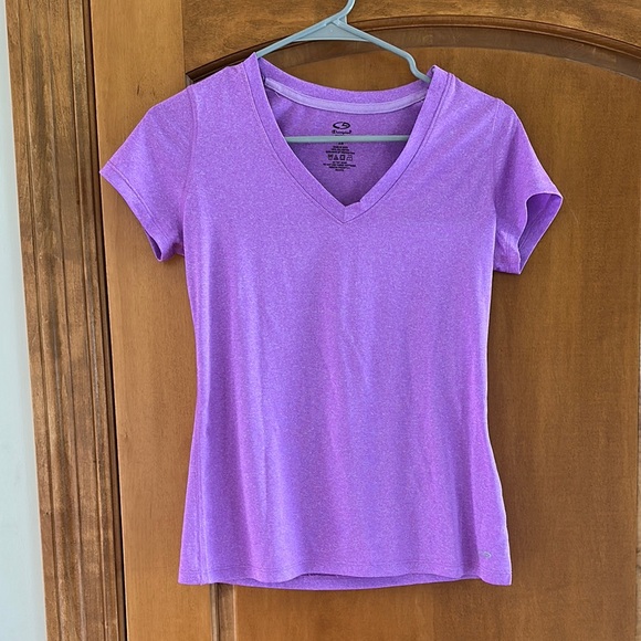 C9 Champion Women’s Light Purple Duodry+ Fitted V-Neck T-Shirt - Picture 1 of 5